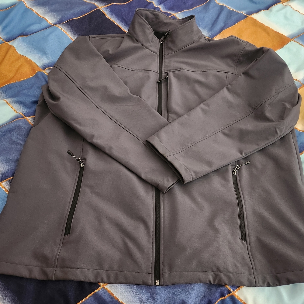 Swiss Tech Men's Charcoal Performance Jacket Size Xxl Mens